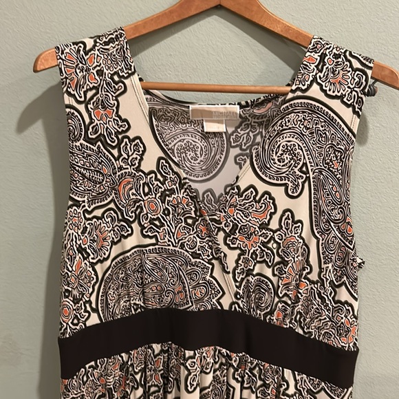 Michael Kors Sleeveless Paisley Dress Women’s Size L/G - Picture 2 of 11